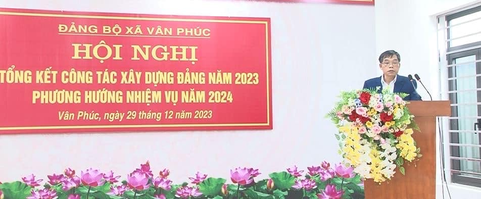 Đảng bộ xã Vân Phúc tổng kết công tác xây dựng Đảng năm 2023